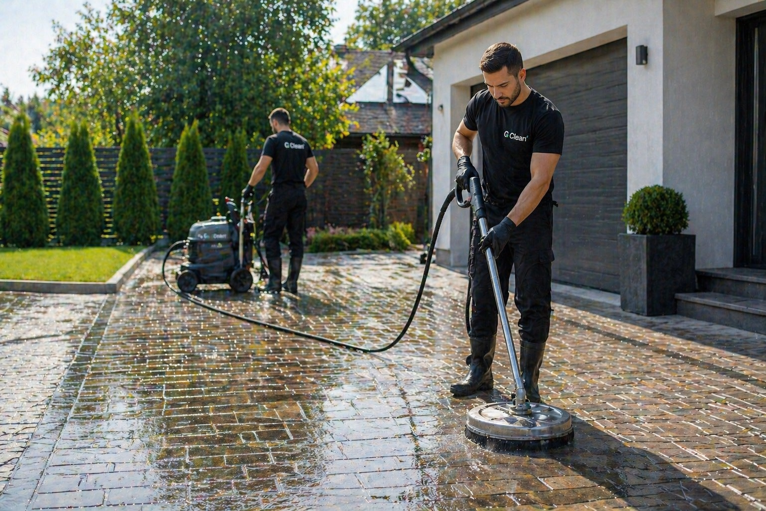 Мойка брусчатки